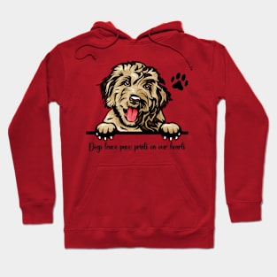 Dogs leave paw prints on our hearts Hoodie